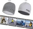 Softshell Winter Fleece Lined Beanie Hats, 9" Running Skull Cap Thermal Tactical Watch Cap Men Women