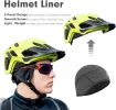 Mid-Weight Helmet Liner Skull Cap 6-Panel Beanie Thermal Running Hats Ears Warm Performance 2 Pack